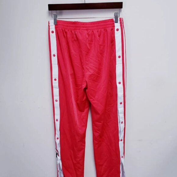 Adidas Button Side Tracksuit Sports Sweats Activewear Red Size US M Logo! - Picture 3 of 7